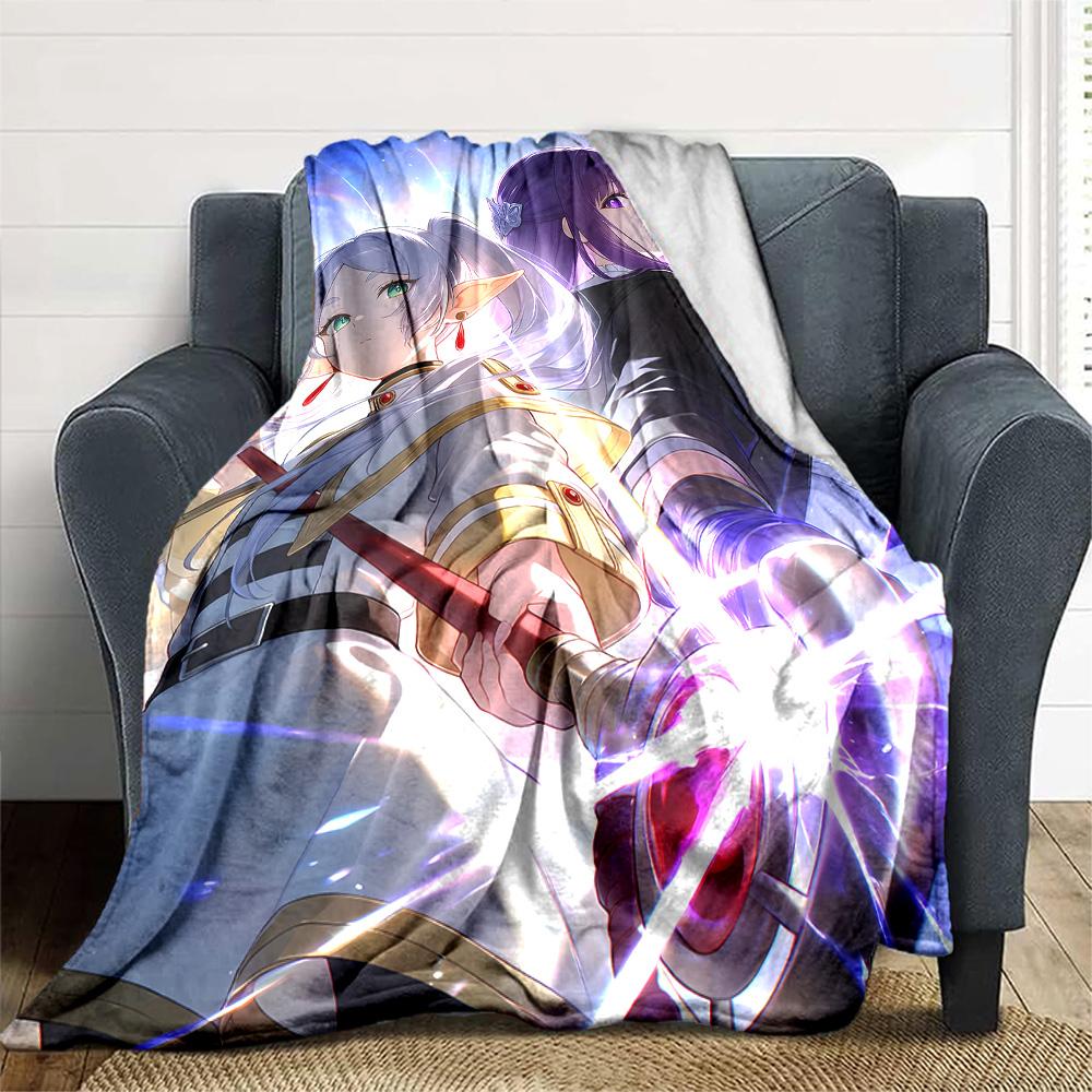 1pc Frieren Blanket, Gift, for Men and Women, Soft Blanket, Good for Sofa Bed Couch Travel, Lightweight Flannel Blanket