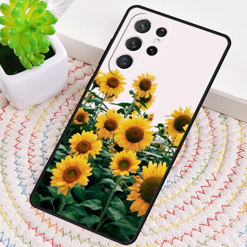 Sunflower Summer TPU Phone Case For Samsung Galaxy note 10 pro S26 S25 S24 S23 S22 Ultra Plus S21 FE S20 Shockproof Cover