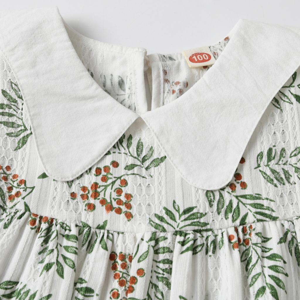 Girls Summer Floral Princess Dress Kids Stylish Fashion Casual Short Sleeve Mini Dress