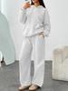 Women's Two-Piece Autumn Set: Velvet Hoodie & Wide-Leg Sweatpants