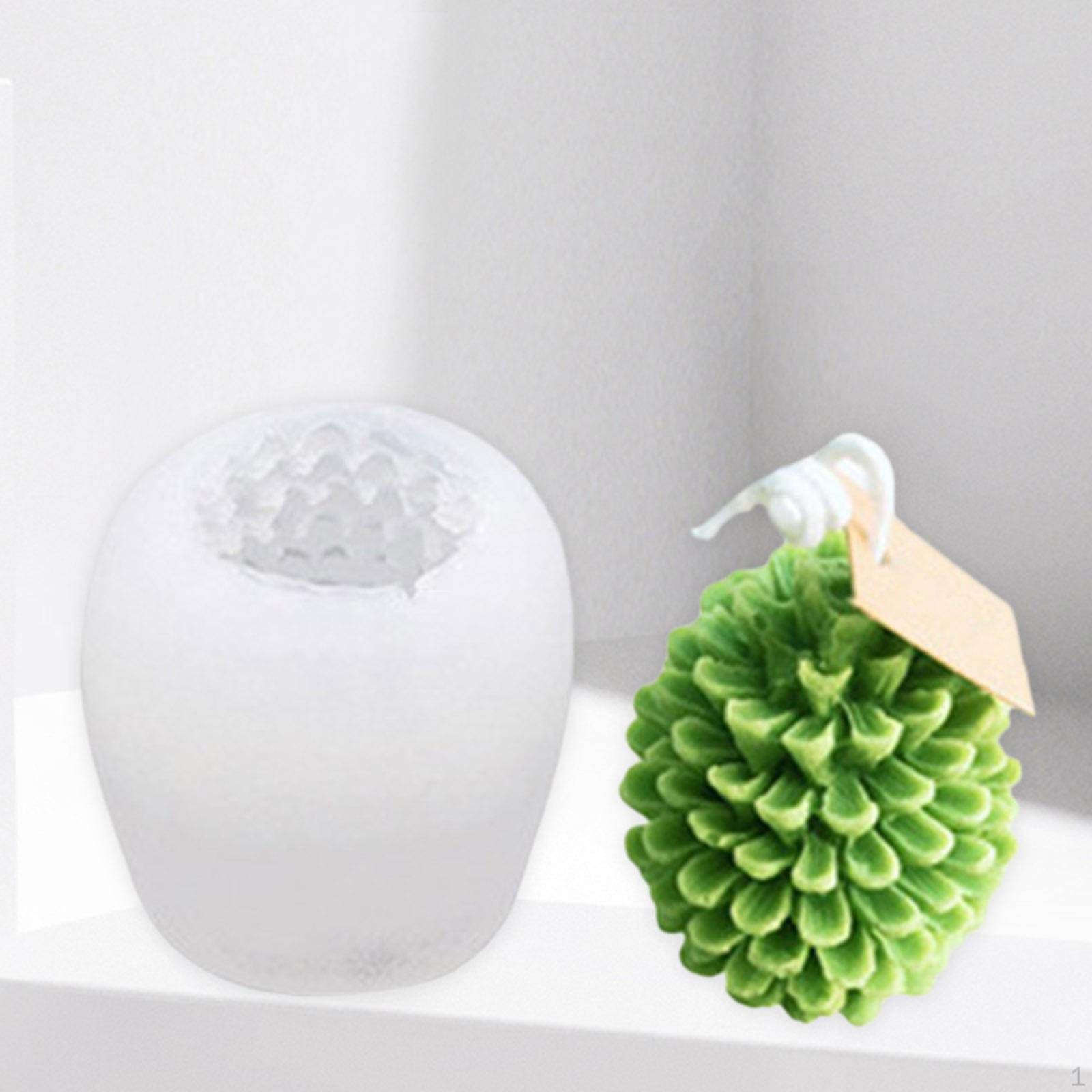 

3D силиконовая свеча DIY кристалл эпоксидная смола литье украшения мыло ароматический инструмент свадьба 76x70MM Pine Cone