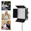 LED Video Light Panel Fill-in Lamp with Barn Door 480 LED Bds   Brightness 3200K-5600K Color Temperature for Studio Photography Video Shootin