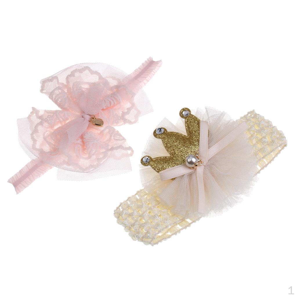 

Baby Girl Headband Headwear Toddler Bow Floral Flower Gold Pink1