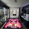 1PC Custom Name Pink Hair Fantasy Girl Theme Floor Mat Ideal for Living Room, Game Rooms, Office, Bedroom,Floor Mat Playful Design