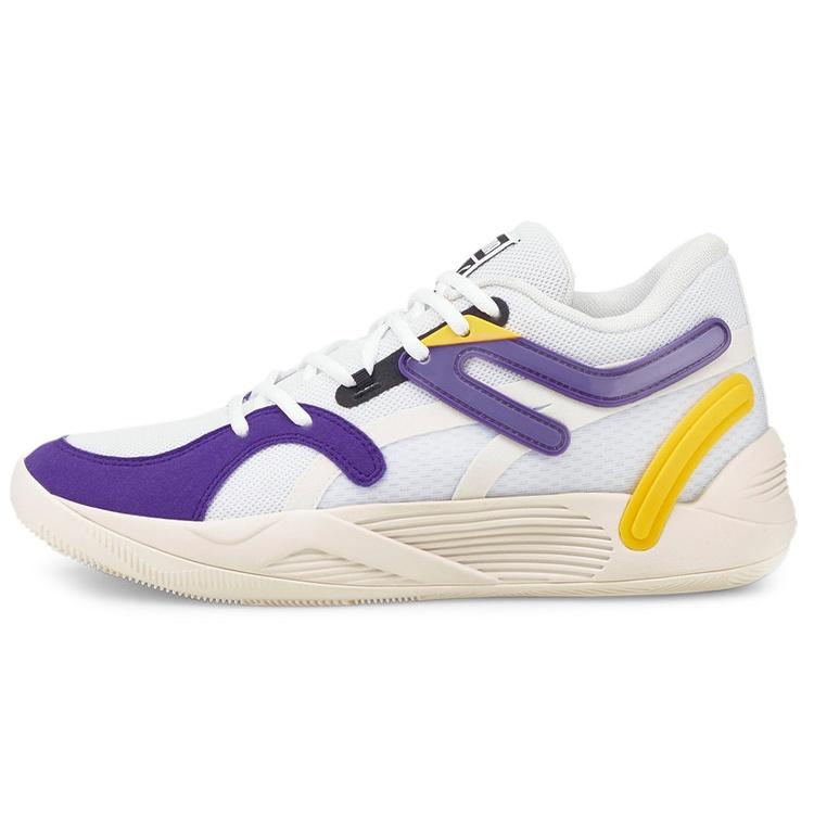 PUMA TRC Blaze Court  White Spectra Yellow  Men s 376582-07 EU 42.5