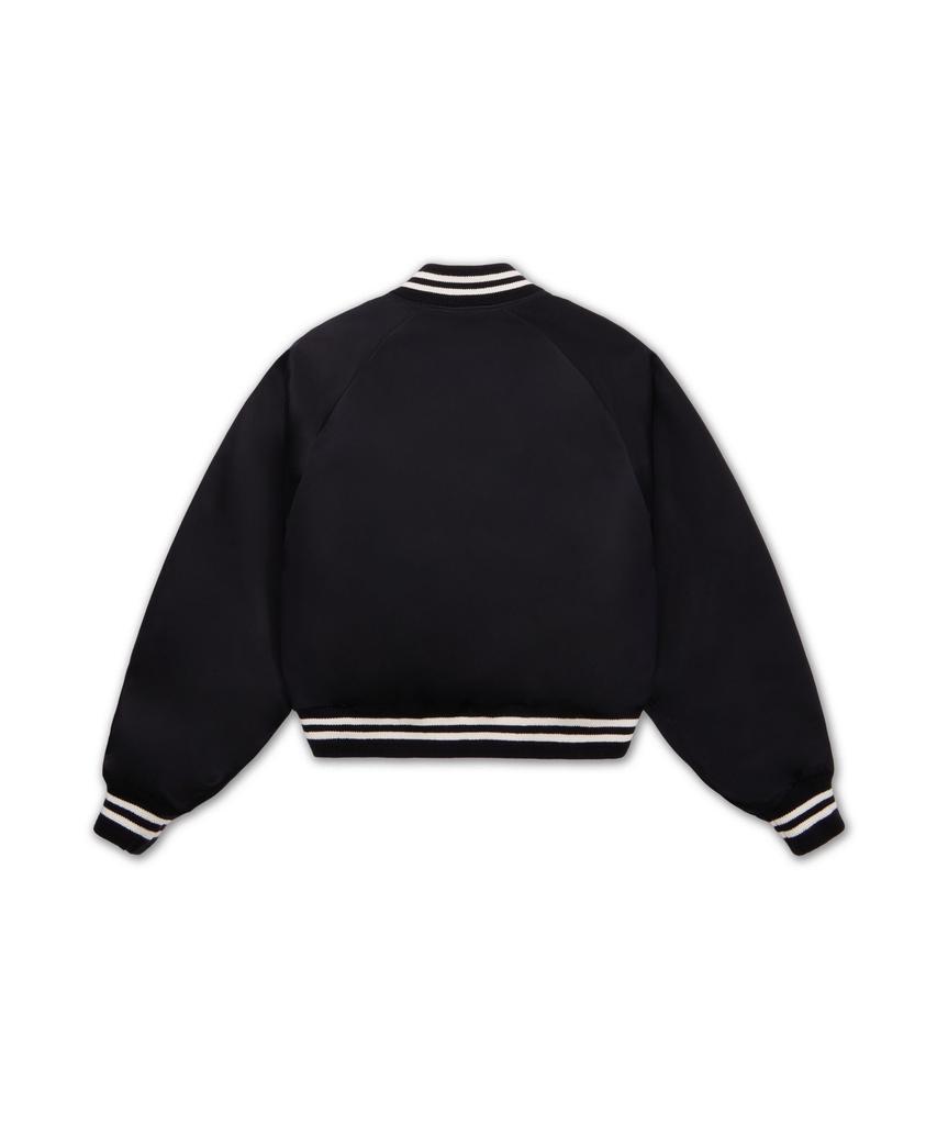 Polo Ralph Lauren Logo Satin Bomber Jacket - Black