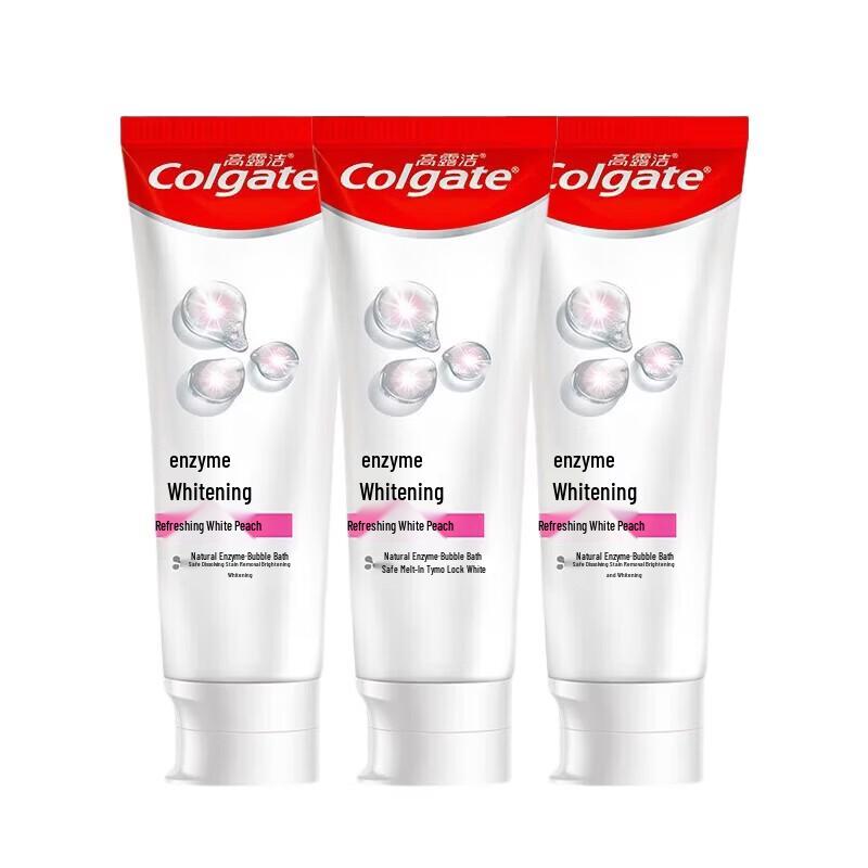 Colgate Whitening Toothpaste - Peach Mint (3 x 120g)