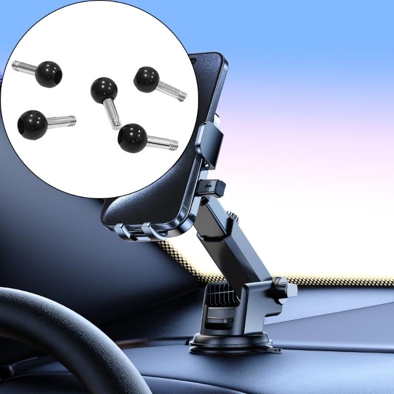 5Pcs 1/4in to 17mm Ball Head 1/4in Screw Ball Mount Adapter Action Camera Bracket Adapter Ball Head Adapter