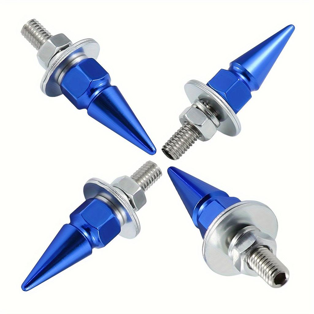 4PCS M6 Threaded Tips Screw Car Modified Fasteners Fender Washer Bumper Engine Screws License Plate Aluminium Alloy Bolts