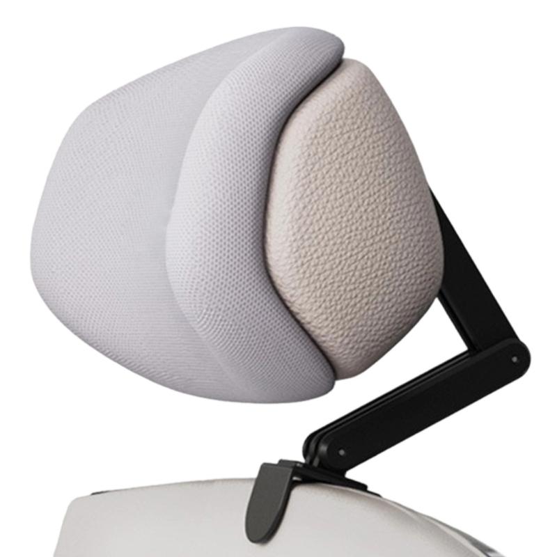 Ergonomic Neck Cushion For Office Chairs Removable Headrest Attachment With Memory Foam Cores Adjustable Height Angled