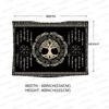 Viking Yggdrasil Tree of Life Celtic Rune Scandinavian Aesthetic Mythology Tapestry Wall Hanging for Bedroom Living Room Decor