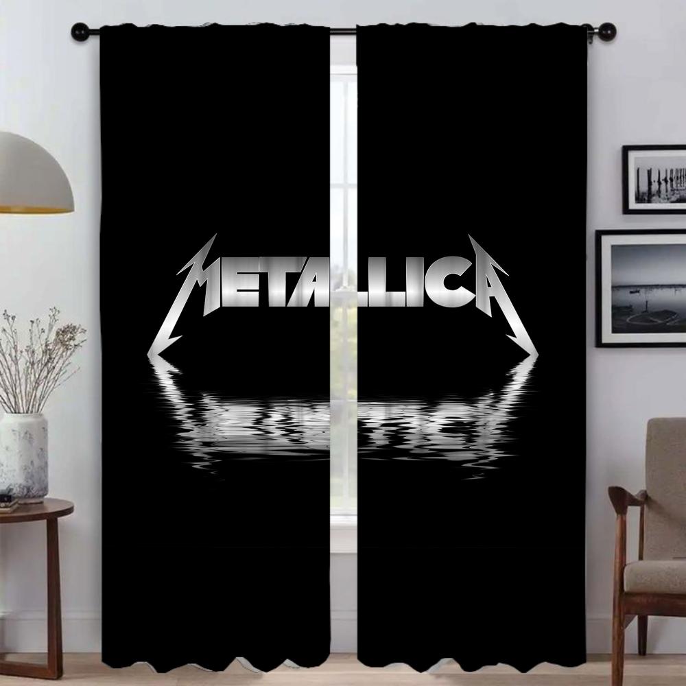 Blackout Curtains for Living Room M-MetallicaS Window Curtain for Room 2 Panel Partition Halloween Decoration Kitchen Elegant