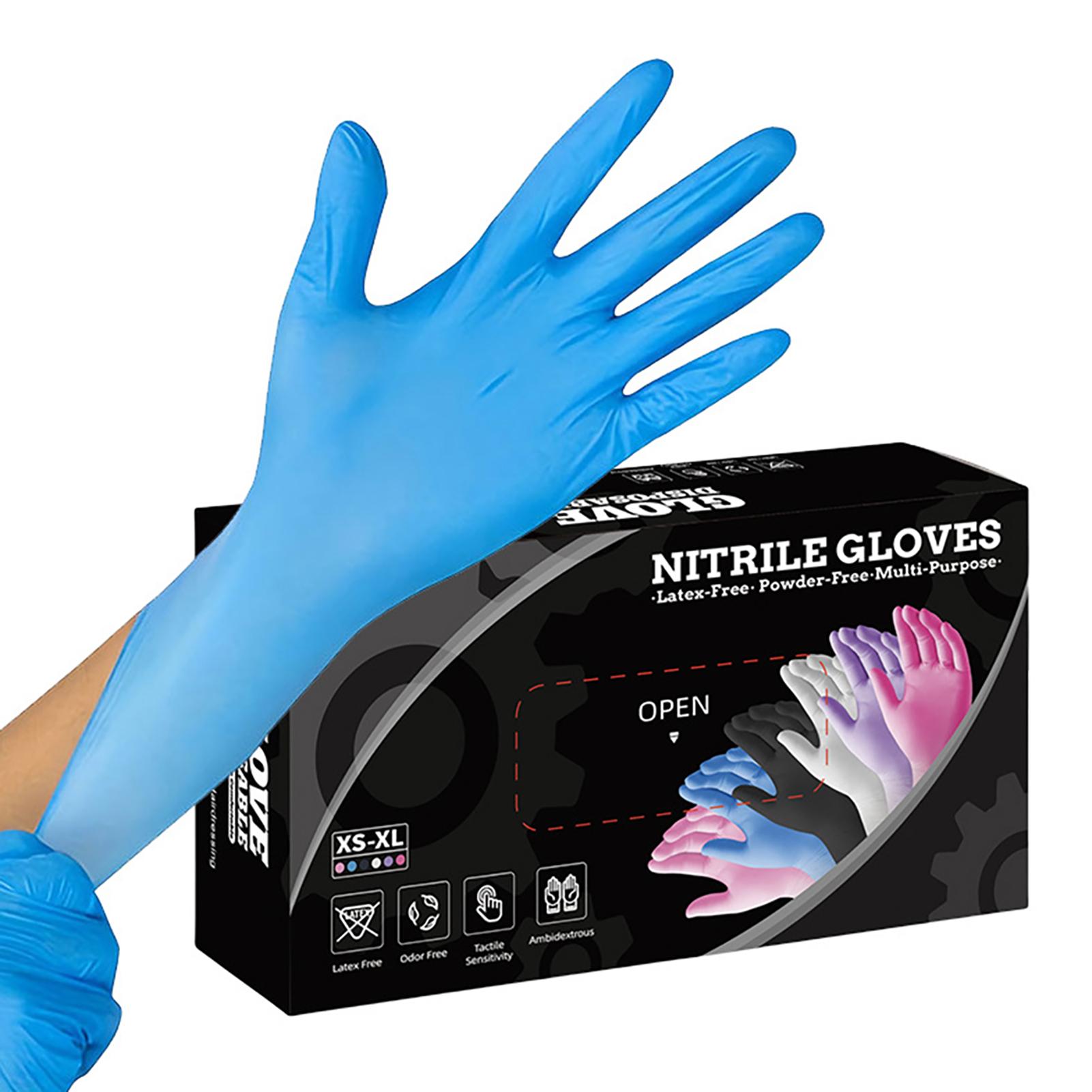 

Deep Nitrile Disposable Gloves Food-grade Certified For Safe Handling. Automotive Repair M синій