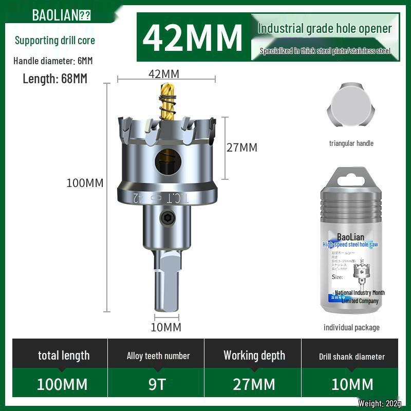 Metal için Çok Fonksiyonlu Süper Sert Paslanmaz Çelik Delik Zımbalama Matkap Ucu