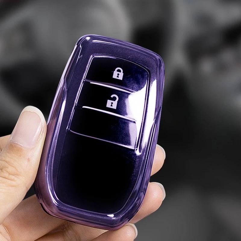 

TPU Car Key Case for Toyota Land Cruiser Prado Crown TLK Yaris Cross Hilux Innova Rav4 Fortuner Camry Prius Corolla Avalon CHR