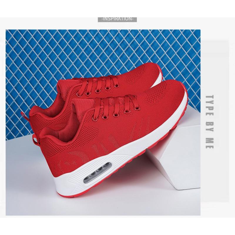 Весна Новые Дышащие Спортивные и Повседневные Туфли из Сетки Flyknit Корейское Издание — фото 17