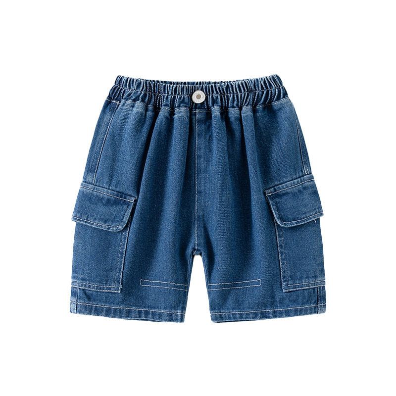 Small Children's Clothing Summer Boys Cargo Pants Denim Pants Fifth Pants Kids Pocket Baby Boy Shorts Bermuda Shorts