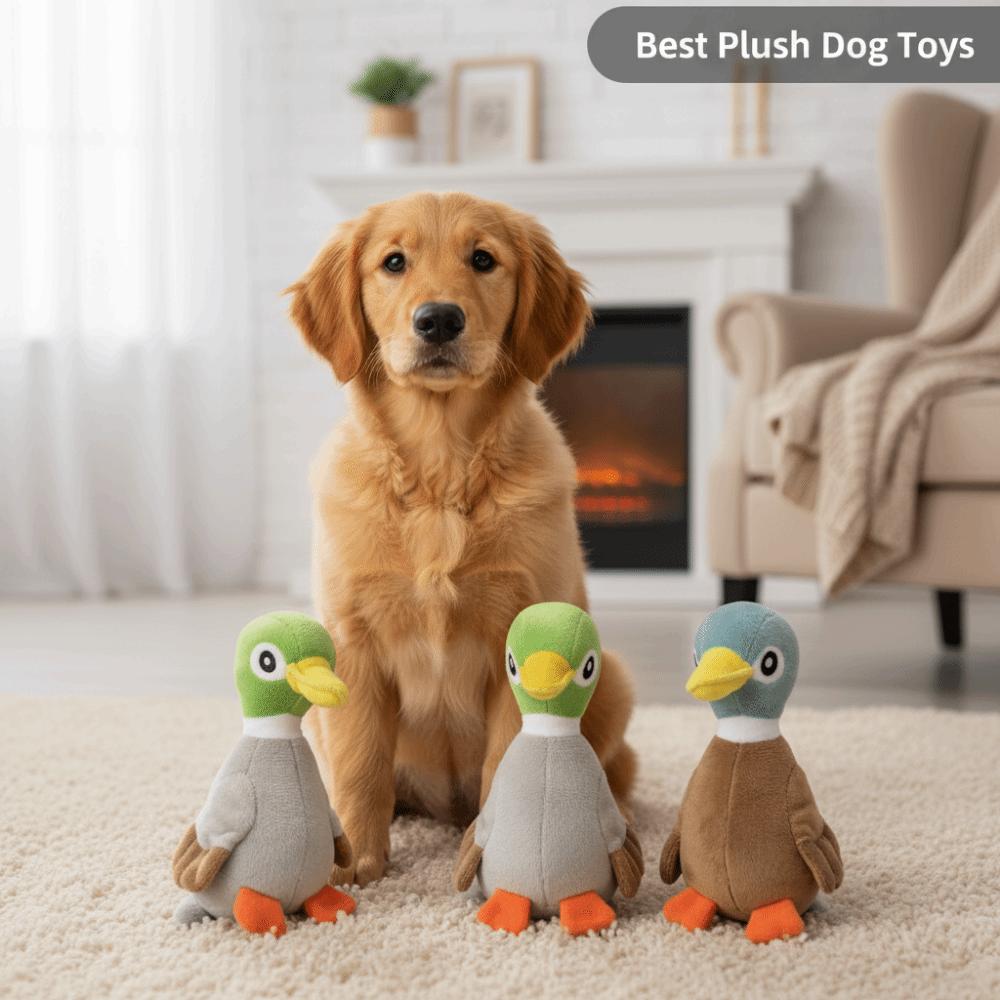 Soft Plush Plush Duck Dog Toy Squeaky Sound Dog Chew Toy Creative Squeaky Dog Toy Puppy Play