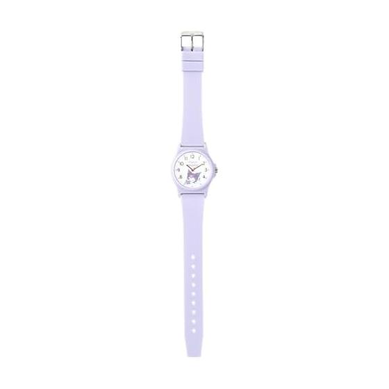 Fieldwork Women s Watch Analog Sanrio Characters Cute Urethane Belt Commuting to School Business Pastel PVC Watch G Kuromi Purple SNR002-3