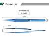 Blue Fingerprint Anti-Magnetic Titanium Alloy Tweezers 0.15mm, Fine Point for Mobile Phone Repair and Microscope Use