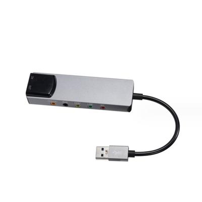 Κάρτα Ήχου USB για Φορητό Υπολογιστή, Επιτραπέζιο Υπολογιστή, 5.1 Κανάλια, Επαγγελματική Οπτική Εξωτερική Κάρτα Ήχου, Μετατροπέας Για Αξεσουάρ Φορητού Υπολογιστή