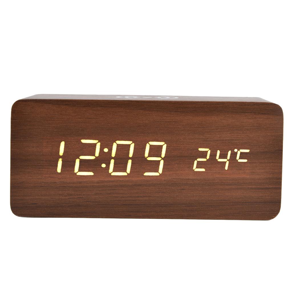 Digital Alarm Clock Wireless Charging Automatic Temperature Detection Safe Stable LED Electronic