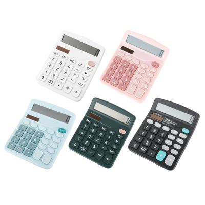 12 Digit Office Calculators Solar/Battery Powered Mechanical Calculators with Large LCD Display and Big Buttons