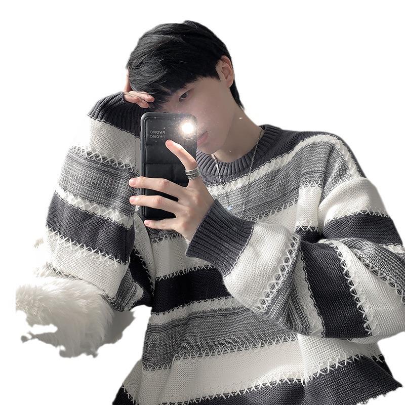 Men's Autumn/Winter Oversized Striped Knitwear