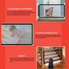 Portable Doorway Mesh Gate Folding Stair Gate Pet Isolation Net Indoor and Outdoor Safety Gate Convenient In and Out