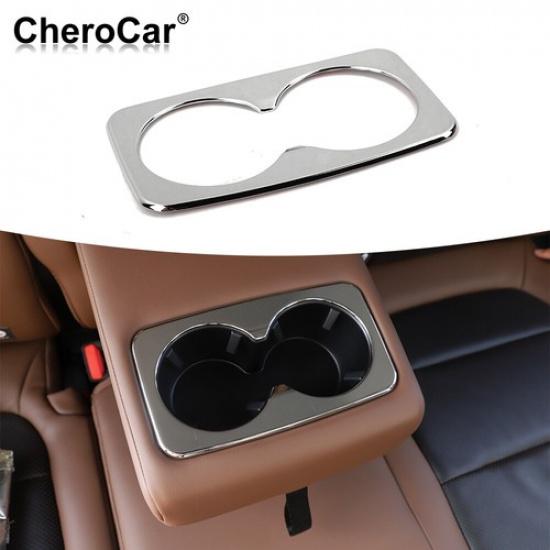 Chrome Rear Armrest Cup Holder Panel Trim Decor Cover for Ford Bronco Sport 21+