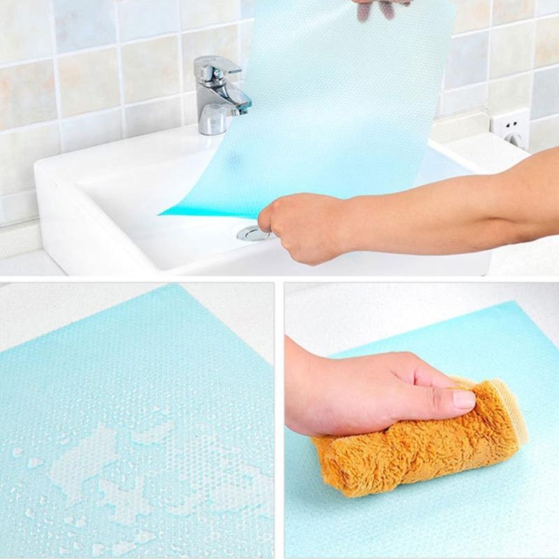 4pcs Refrigerator Mats Waterproof Non-Slip EVA Refrigerator Liner Pads Drawers
