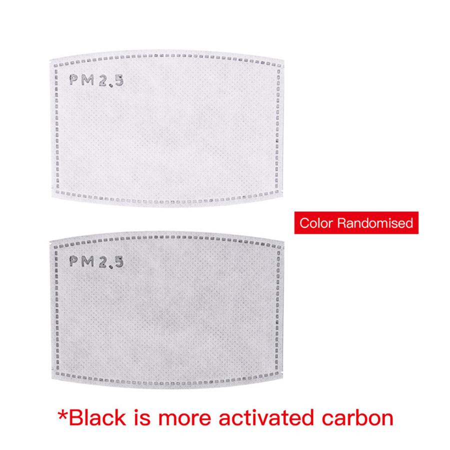 50Pcs Adult PM2.5 Activated Carbon Filter Paper Protective Face Cover Filters Insert