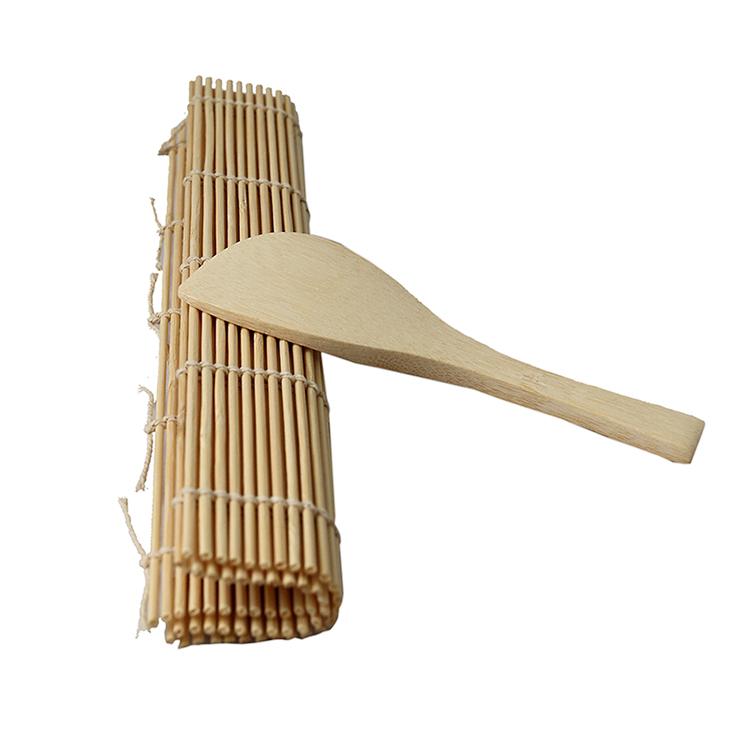 Sushi Rolling Maker Bamboo Material Roller Diy Mat And A Rice Paddle