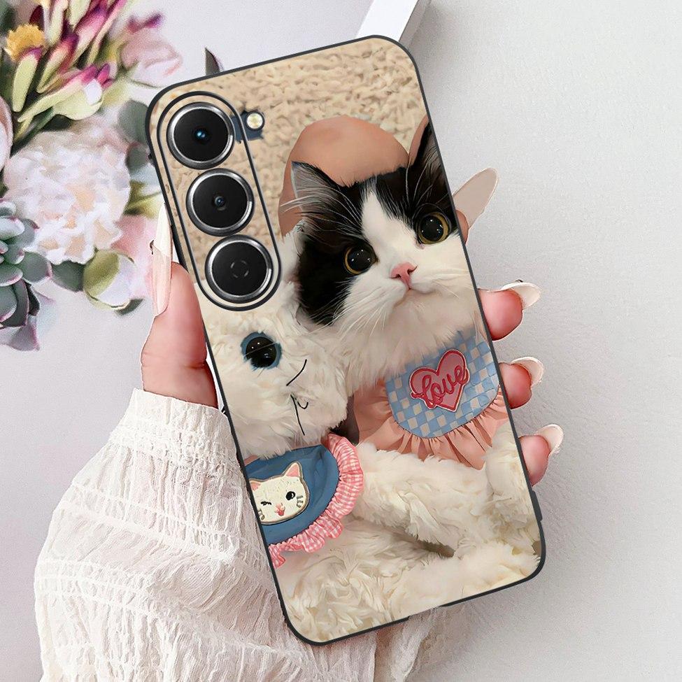Casing For Tecno Spark 40Pro KM6 Cover For Techno Spark 40 Pro Case Silicone Luxury Butterfly Love Fashion Flowers Cool Painted
