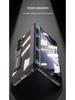 Samsung Z Fold5 Phone Case: Electroplated Transparent Hinge, Foldable Full Coverage with Bracket Protection.