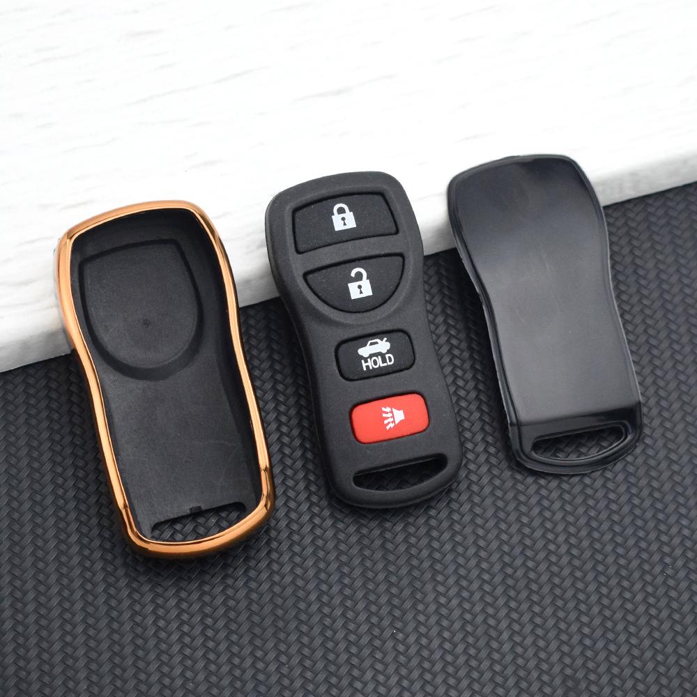 3/4 Buttons Car Key Fob Case for Nissan Sentra Armada 350Z Altima Maxima For Infiniti FX35 EX35 FX45 QX56 G35 M45 I35 Keychain