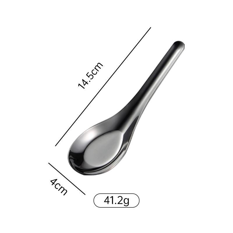 

HANYANG 304 Ложка с плоским дном из нержавеющей стали толщиной 1 мм Столовые приборы с несколькими характеристиками Классическая китайская тонкая ложка 410