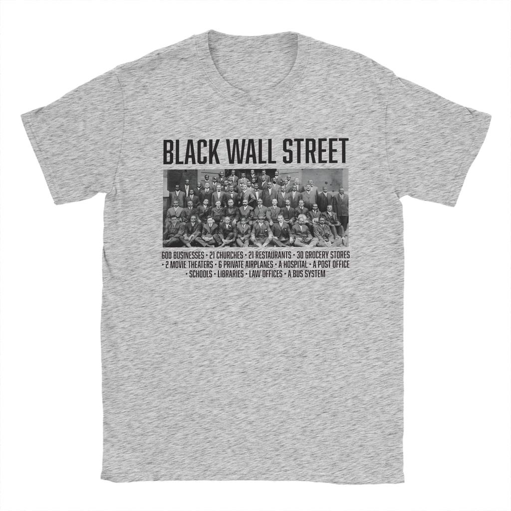 Black Wall Street Facts Black History TShirt Beach Cotton TShirts For Adult Casual Tshirt ShortSleeved Y2K Retro Tees