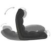 Floor Chair Foldable Black Fabric