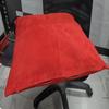 NOORA Genuine Lambskin Red Suede Leather Cushion Cover, Dining Cushion, Leather Car Seat Cover, Leather Throw Case, Gift Pillow Case