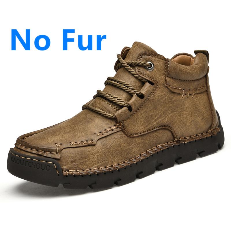 Men Shoe Men Winter Snow Boots Leather Sneakers Super Warm Men Boots Outdoor Male Hiking Shoes Motocross Work Shoes Leisure Walk