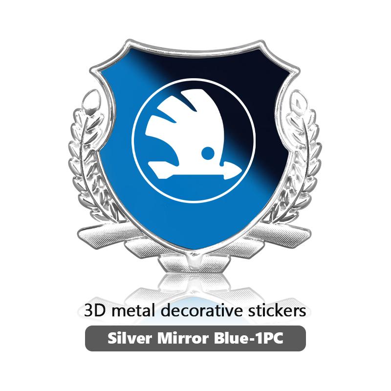Cycr3 For Skoda 3D Metal Car Side Fender Body Trunk Badge Sticker Accessories VRS Superb Yeti Octavia Enyaq Rapid Karoq Derivati