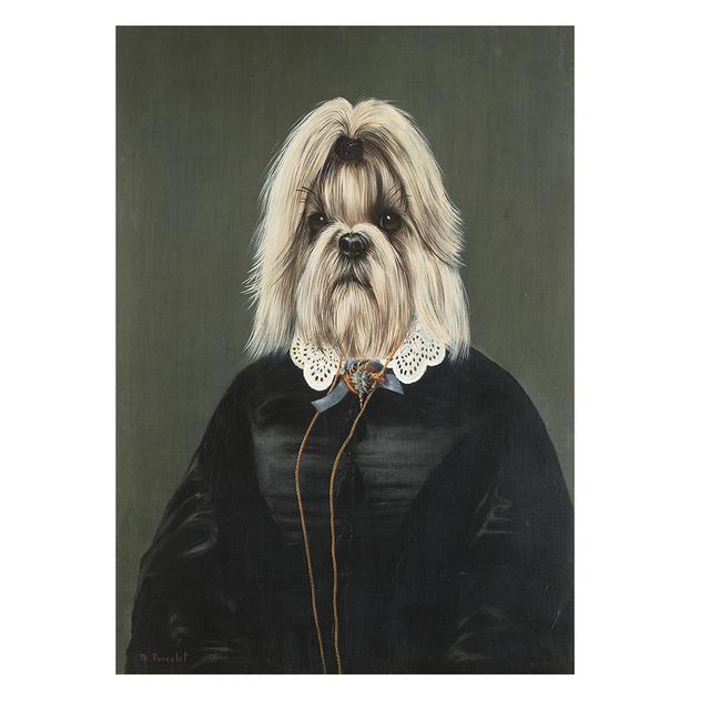 Abstract Vintage Dog Jazz Fashion Lady Canvas Painting Wall Art Pictures Posters and Prints for Living Bedroom Home Decoration No Frame