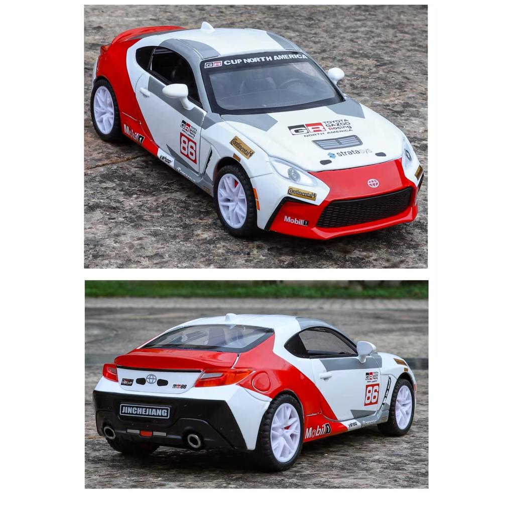 1/32 Scale Toyota GT86 GR86 Mf Ghost 86 Alloy Scale Car Model Diecast Metal Miniature Car Sound and Light Collection Children Toy Car