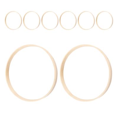 8Pcs Bamboo Rings for DIY Macrame Crafts Dream Catcher Wreath Hoops Supplies Bamboo Rings Wreath Hoops Macrame Supplies