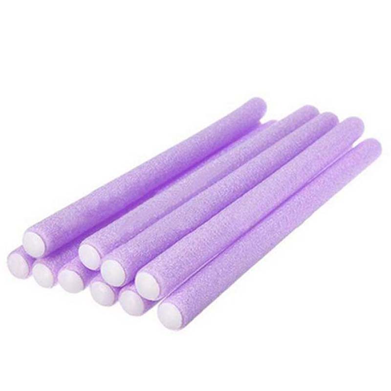 

10 шт., безнагревные щипцы для завивки волос для женщин, мягкие, без нагрева, бигуди для самостоятельной укладки волос, модельные спиральные бигуди, бигуди для волос 10pcs фиолетовый