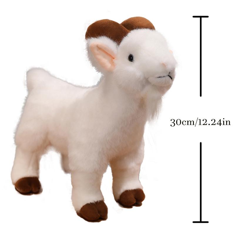 New Goat Plush Toy Stuffed Animal Doll, Adorable Goat Keychain Home Decor for Living Room, Birthday Gift for Kids and Adults