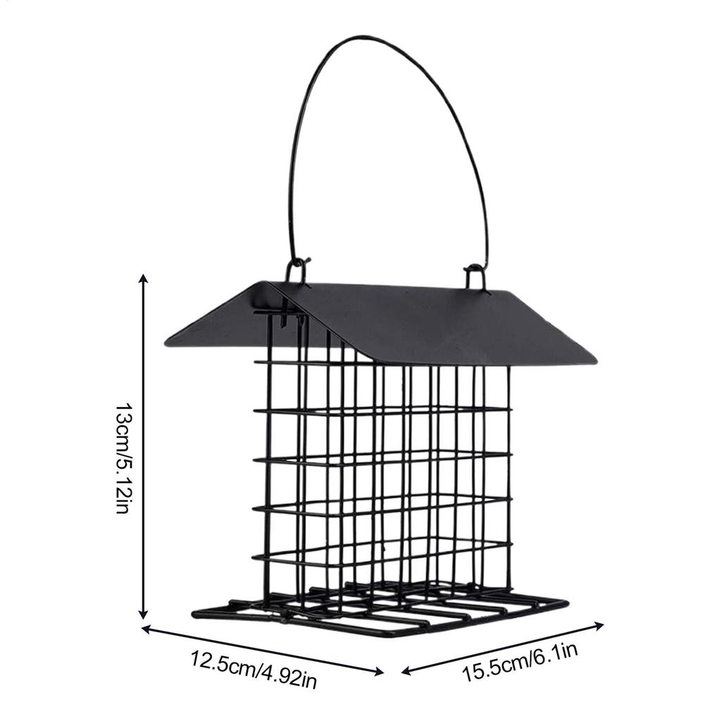 Suet Feeder Reusable Squirrel Proof Feeding Station Suet Cakes Cage Bird Feeder for Wild Hummingbirds Woodpeckers All Breeds