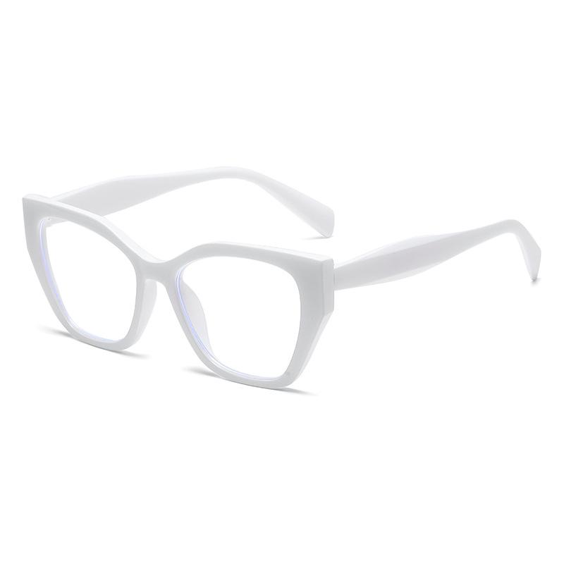 555 New Cat Eye Internet Celebrity With Anti-Blue Glasses 2024 Personalized Frame Sweet Cool Fashion Commuter Flat Mirror