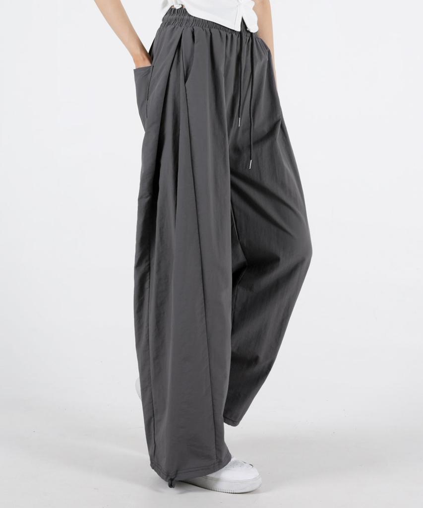 UMM Women'S Long/Short Selection Side Pintuck Wide Pants 3 Colors